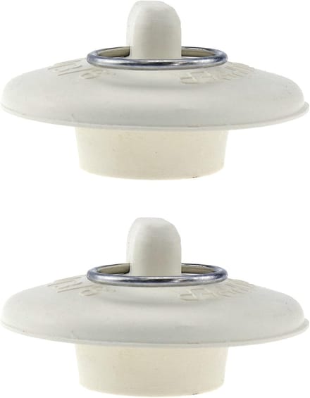 Rubberen Afvoerstop - Gootsteen Ring - Water Blokkeren - Met Trekring - 5.5 cm Diameter - Wit