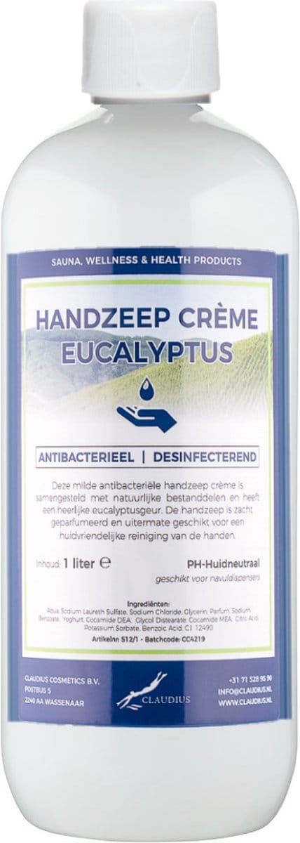 Handzeep Crème Eucalyptus 1 liter