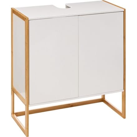 5Five® Natureo Wastafelonderkast met Uitsparing 33x70x80 cm - Wastafelmeubel Wit