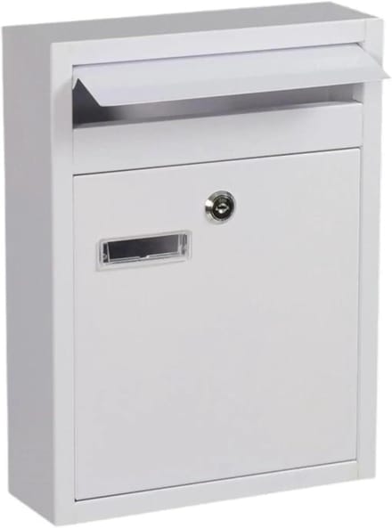 Wandbrievenbus - Brievenbus buiten - Post ontvangen - Weerbestendig ontwerp - 23 kg - Wit