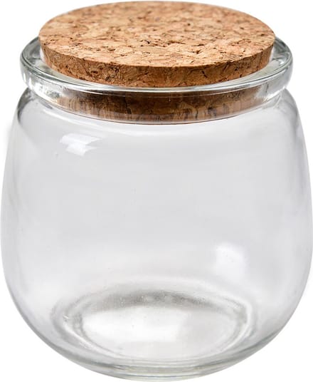 Clayre & Eef Voorraadpot Ø 7x8 cm Transparant Glas
