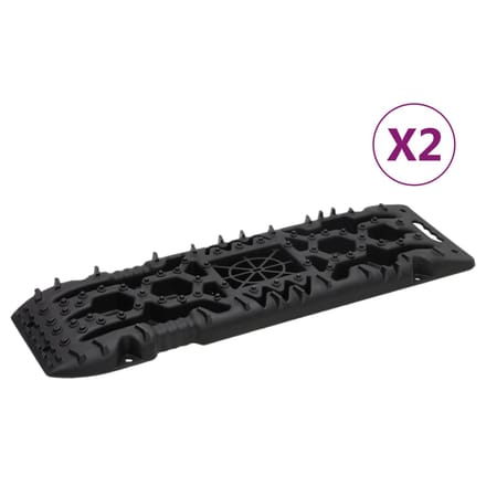 vidaXL - Gripplaten - 2 - st - 107x31x7 - cm - nylon - zwart
