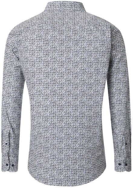 casual overhemd Casa Moda Casual Fit donkerblauw geprint
