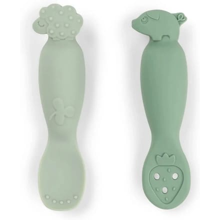 Done By Deer Tiny Farm Oefen Lepel Set - Green