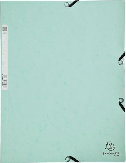 5 x Elastomap Exacompta Aquarel * 3-kleps * A4 * glanskarton * pastel-groen