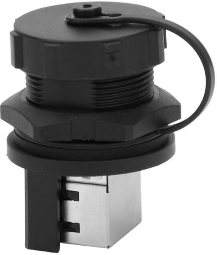 Waterdichte RJ45 Koppeling IP67 Paneelmontage 180° Netwerkconnector