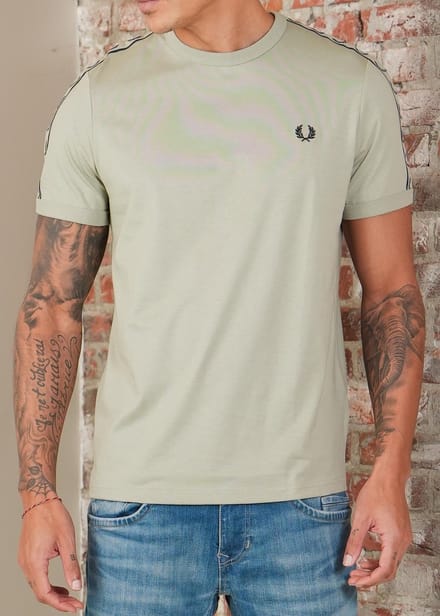 Fred Perry Contrast tape ringer t-shirt - seagrass navy
