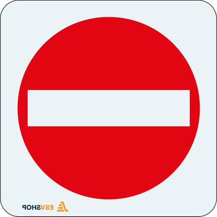 Raamsticker verboden in te rijden, C2 100 x 100 mm