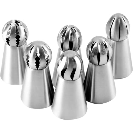 Set van 6 decoratie spuitmondjes Lacor Russes