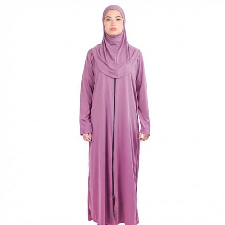 FIRASET Dames Eendelige Gebedskleding met Hijab – Lange Abaya Kaftan, Ferace – Made in Turkije
