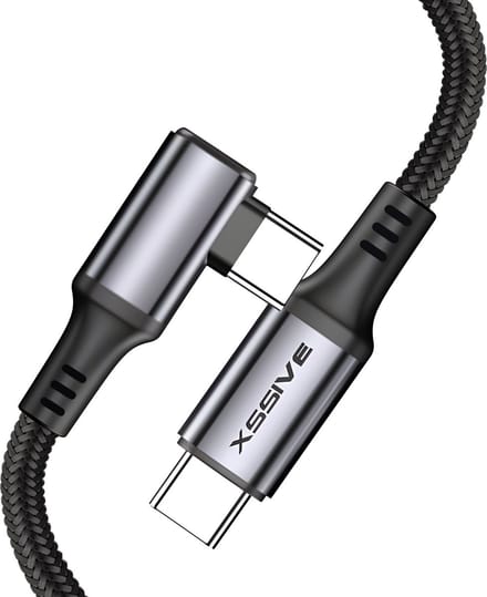 Usb C Haaks Kabel - USB C naar 90 graden USB C Kabels - Snellader - Geschikt voor Apple CarPlay en Android Auto Oplader Lader Kabel USB-C