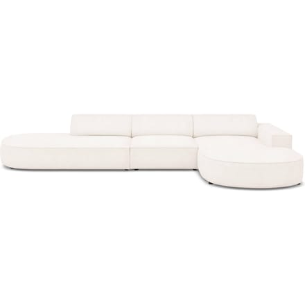 5-zitshoekbank Jodie bouclé Chaise Longue rechts | Micadoni Home