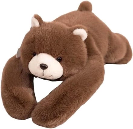 Gewogen Knuffeldier - Pluche Kussen - Ontspanning en Comfort - Verstelbare Omhelzing - 45 cm - Bruin