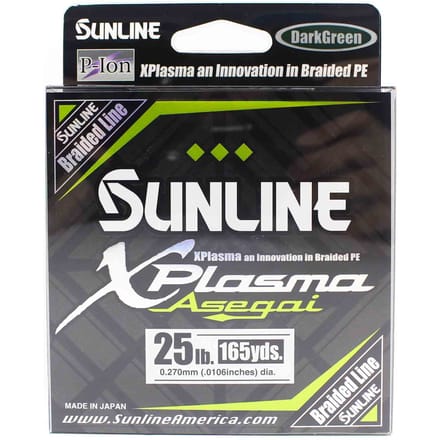 Sunline PE Line Asegai Xplasma 165yds PE 2.5 25lb Vert Foncé (6841) vert foncé