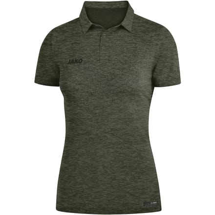 Jako Premium Basics Polo Dames - Kaki Gemeleerd | Maat: 36