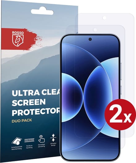 Rosso Screen Protector Geschikt voor Xiaomi 17 Pro Max | Ultra Clear Duo Pack | TPU Folie | Case Friendly Beschermfolie | 2 Stuks