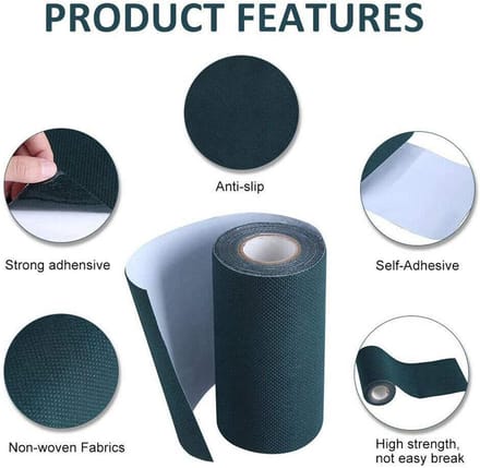 Kunstgras Tape voor Naadverbinding Gazon Terras Balkon 15cm Breed 20 Meter Lang Groen