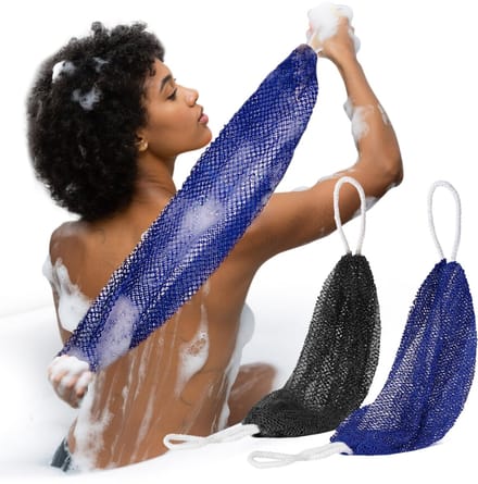 2x Lange Afrikaanse Exfoliërende Douche Spons - Sneldrogende Badschrobber voor Lichaamsverzorging