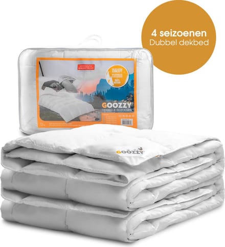 Goozzy® dons dekbed - 100% donzen dekbed - 4-seizoenen - premium - 200x200 cm