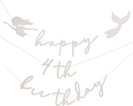 LUXE SLINGER ZEEMEERMIN MET LEEFTIJD / KINDERVERJAARDAG /HAPPY BIRTHDAY / FEEST SLINGER / GINGER RAY - LEEFTIJD AANPASBAAR