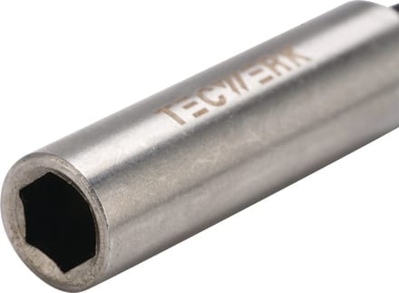 Bithouder 1/4 inch F 6,3 1/4 inch C 6,3 magneet L.60mm TECWERK