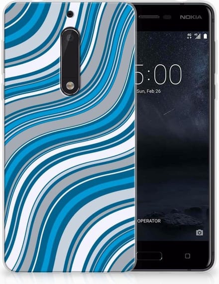 Nokia 5 TPU bumper Waves Blue
