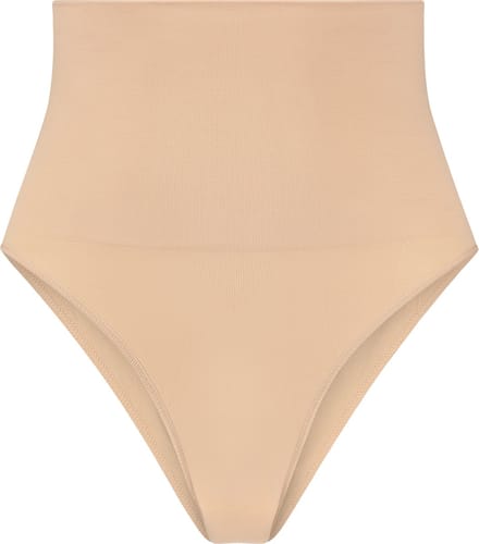 Bye Bra Naadloze Slip, Corrigerende Slip, Medium Buikcontrole, Billenlift, Shapewear voor Dames, Zwart/Beige Maat: S-XXL