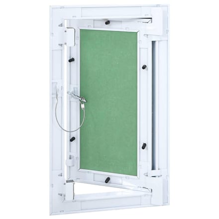 vidaXL - Access - Panel - Groen - en - Zilver - 30 - x - 55 - cm - Aluminium - en - Gipsplaat