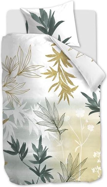 Snoozing Arlena Dekbedovertrek - Eenpersoons - 140x200/220 cm - Green