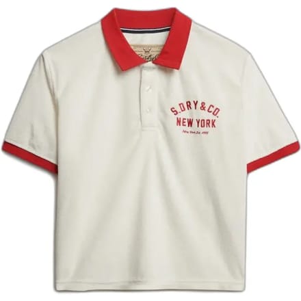 Dames polo van badstof Superdry Heritage