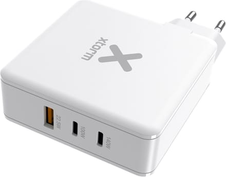 Xtorm 140W Oplader - Laptopadapter - Smartphone en Laptop Lader - USB C - 2x USB-C PD + 1x USB-A output - Macbook Lader - USB-C PD GaN lader