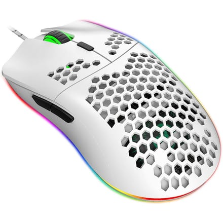 HXSJ J900 USB-bedrade gamingmuis RGB-gamingmuis met zes instelbare DPI Ergonomisch ontwerp voor wit