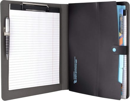 Uitbreidende bestanden map A4 - Notepad Portfolio met uitbreidbare File Organizer - Zwart - Business File Organizer