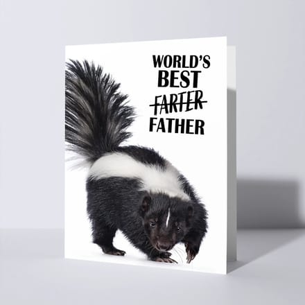 CAT'CHY Cards - wenskaart - vaderdag - stinkdier