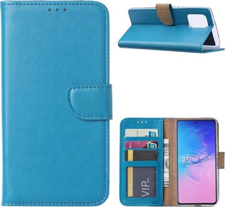 Bookcase Geschikt voor: Samsung Galaxy A91 - Turquoise - portemonnee hoesje