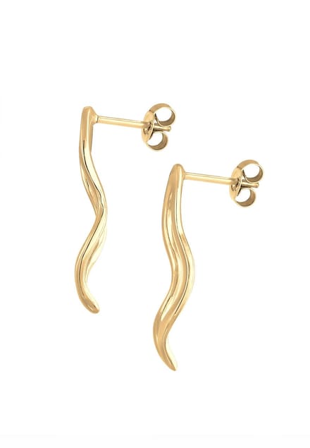 Elli - Oorbellen - Oorbellen Hanger Organic Look Mat Basic Blogger 925 Zilver - Dames