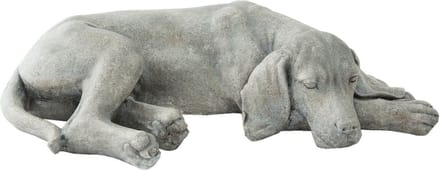 Clayre & Eef Beeld Hond 58x35x15 cm Grijs Polyresin