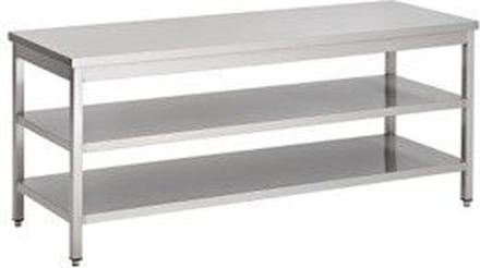 Werktafel met 2 schappen | 90cm breed | RVS | Combisteel | 7812.0318