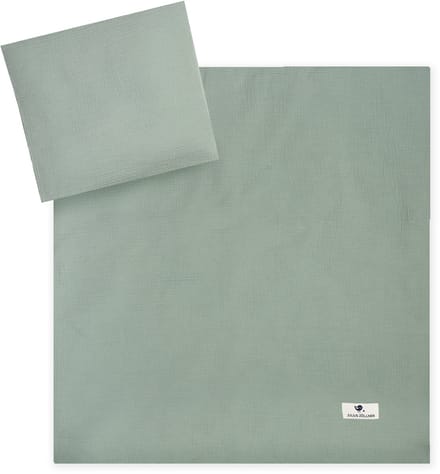 Julius Zöllner Muslin Bedlinnen - Groen - 80×80 + 35×40 cm