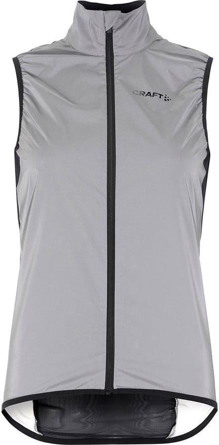 Craft Adv Essence Lumen Mouwloos Fietswindjack Dames - Zilver Reflecterend | Maat: XL