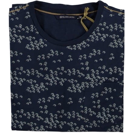 Fellows United T-Shirt Crew Neck Ball Navy (21.3101 - 110)