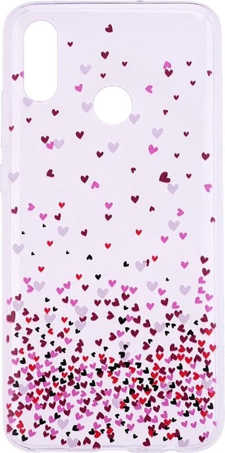Shop4 - Samsung Galaxy M20 (Power) Hoesje - Zachte Back Case Hartjes Transparant