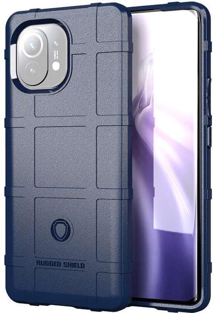 MobyDefend Hoesje - Geschikt voor Xiaomi Mi 11 - Rugged Shield TPU Backcover - Blauw