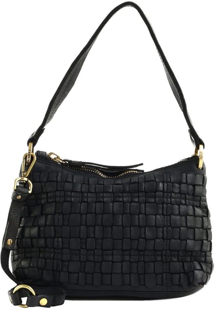 CATERINA LUCCHI Leren schoudertas Asia Shoulder Bag Nero zwart