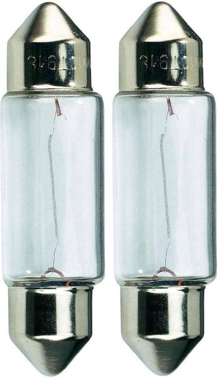 autolamp 12 volt 5w sv8,5 2st wit - lamp - autolamp - gloeilamp - autoverlichting
