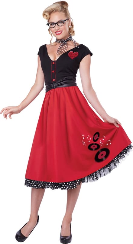 Retro Rock 'n Roll kostuum voor vrouwen  - Verkleedkleding - Small