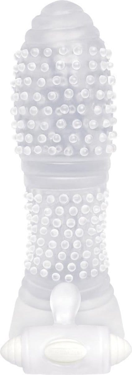 Sextenders - Vibrerende Penis Sleeve - Met Nopjes - Transparant