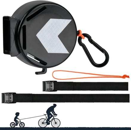 Fiets sleeptouw - 2 meter - Intrekbaar en Elastisch - Nylon en Staal - Voor Kinderen en Volwassenen