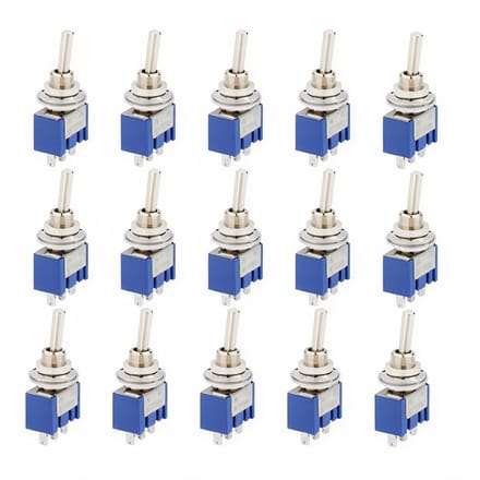 Mini Micro Tuimelschakelaar - 15 Stuks SPDT ON/Off 3 Pins 2 Posities
