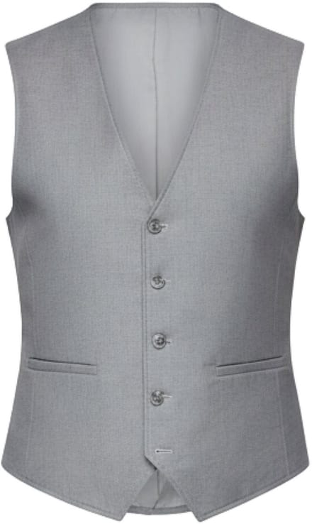 OMBRE Gilet - Slim Fit - Knopen - Effen Grijs M